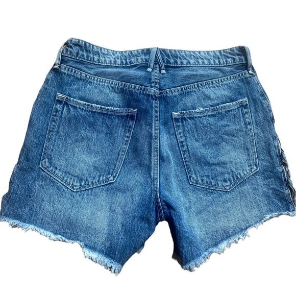 Good American Lattice Cutoff Denim Shorts Size 4/27 - Picture 4 of 6